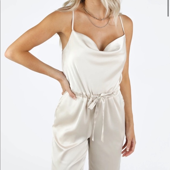 NTW KITTENISH Champagne Jumpsuit - Picture 4 of 6